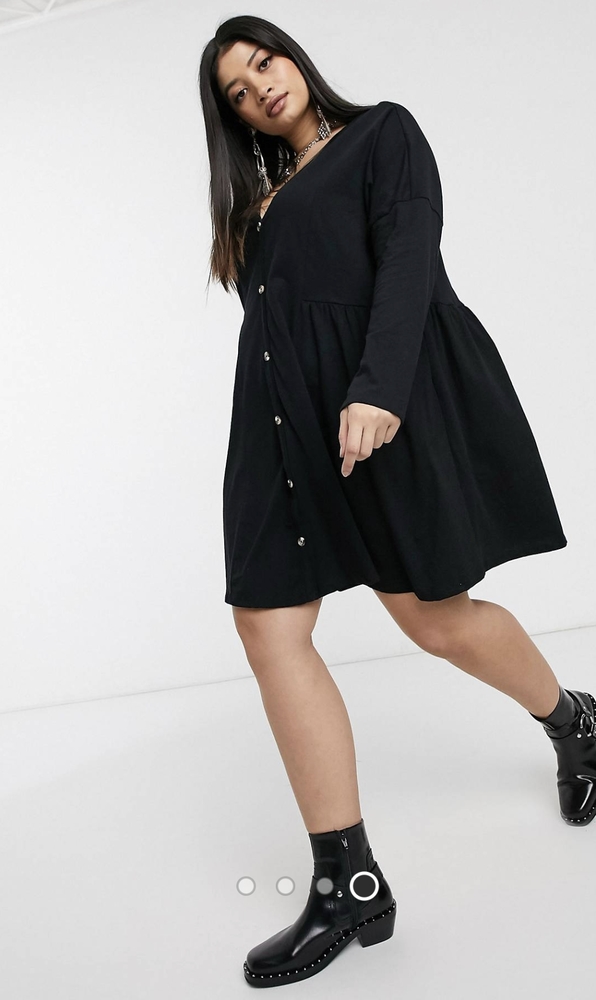 LOWEST ASOS Button Through Smocked Dress NWOT